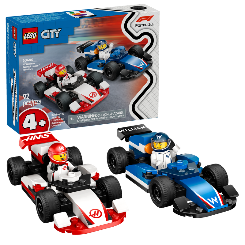 Конструктор LEGO Сity 60464 Formula 1, команды Williams Racing & Haas 92 дет.