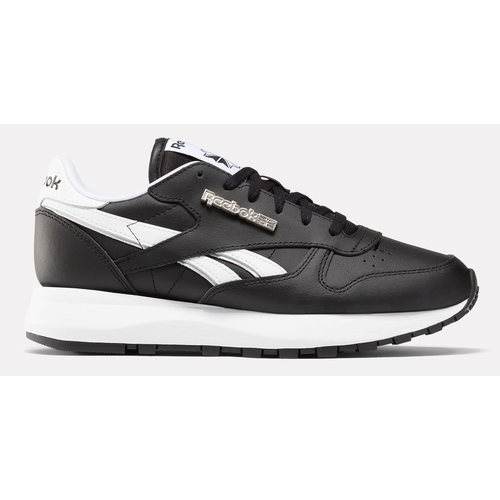 фото Кроссовки reebok classic leather sp, размер 8,5 us, черный, серебряный