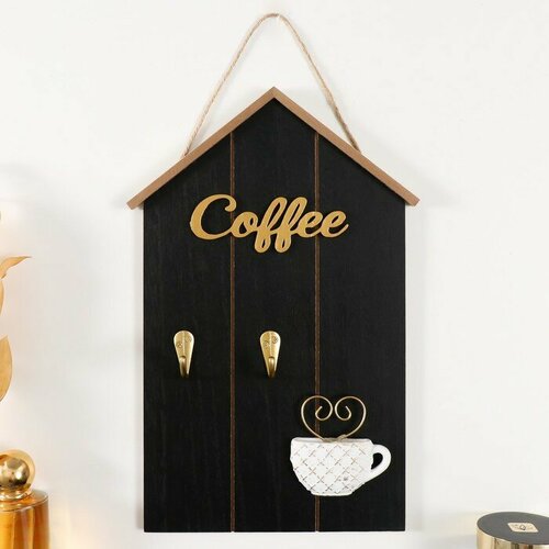 Крючки декоративные дерево Кофейный аромат 303х20х3 см 1815₽