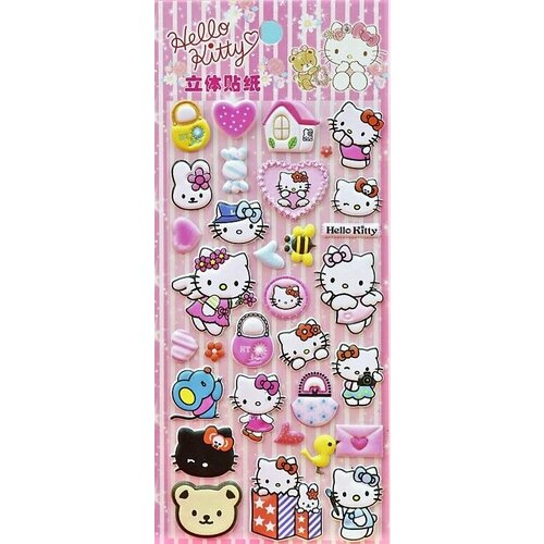 Наклейки Hello Kitty sanrio hello kitty серия good night сделай сам горячее тиснение милые наклейки из мультфильмов двухслойные наклейки декоративные наклейки