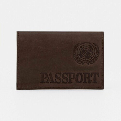 фото Обложка для паспорта сима-ленд, коричневый