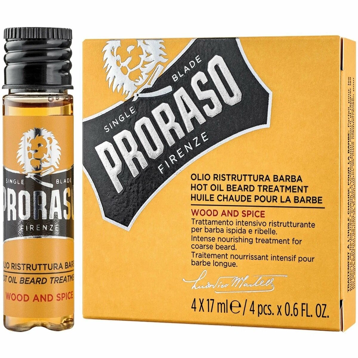 Масло горячее для бороды Proraso Wood & Spice Hot Oil Beard Treatment, 17 мл