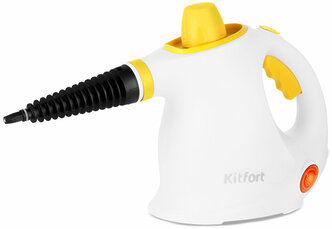 Пароочиститель Kitfort КТ-9194-1 бело-желтый