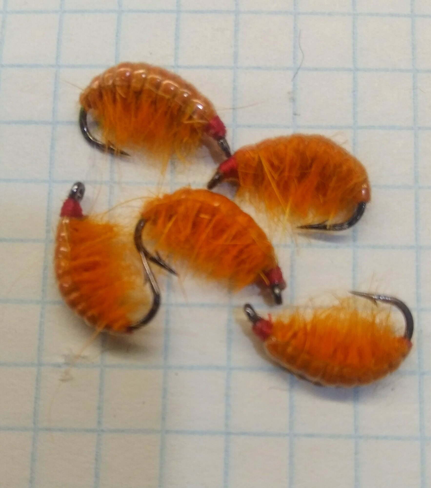 Мухомормыш FlyFish, бокоплав, медленно тонущий, оранжевый, 3шт