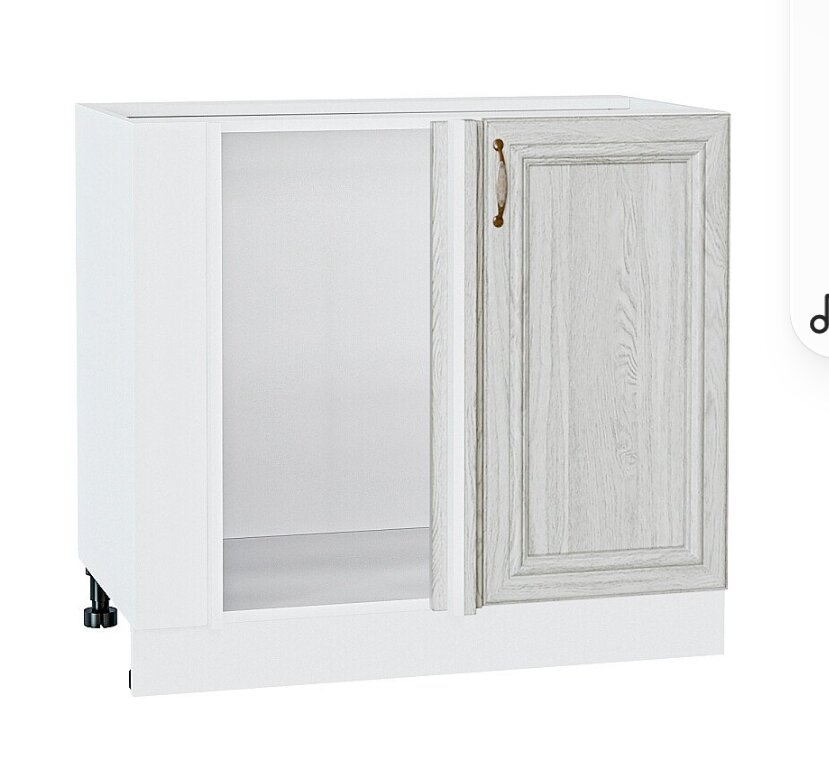 Модуль кухонный нижний угловой с дверцей Шале White Dreamline / Белый