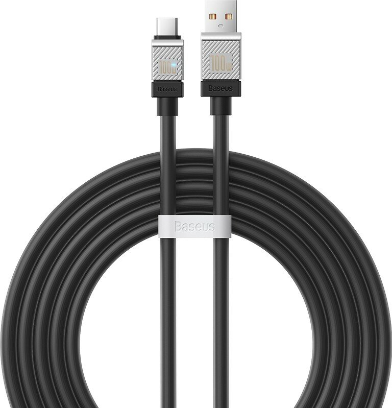 Кабель Baseus CoolPlay Series Fast Charging Cable USB to Type-C 100W 2m White (CAKW000702)