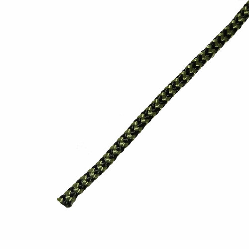 паракорд полиамидный сибшнур 3 5 мм на отрез цвет зелено черный Паракорд полиамидный Сибшнур 3.5 мм 20 м, цвет зелено-черный