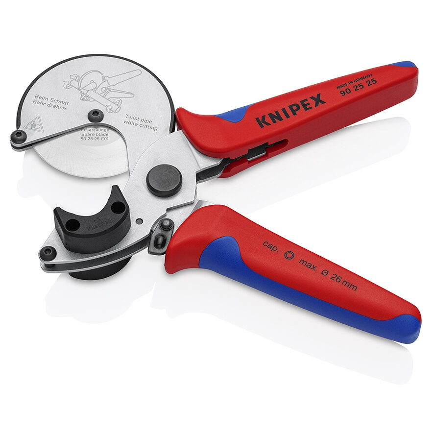 Труборез ручной KNIPEX KN-902525 ножницы д/композит. и пласт. труб, Ø 26 мм — фото 1