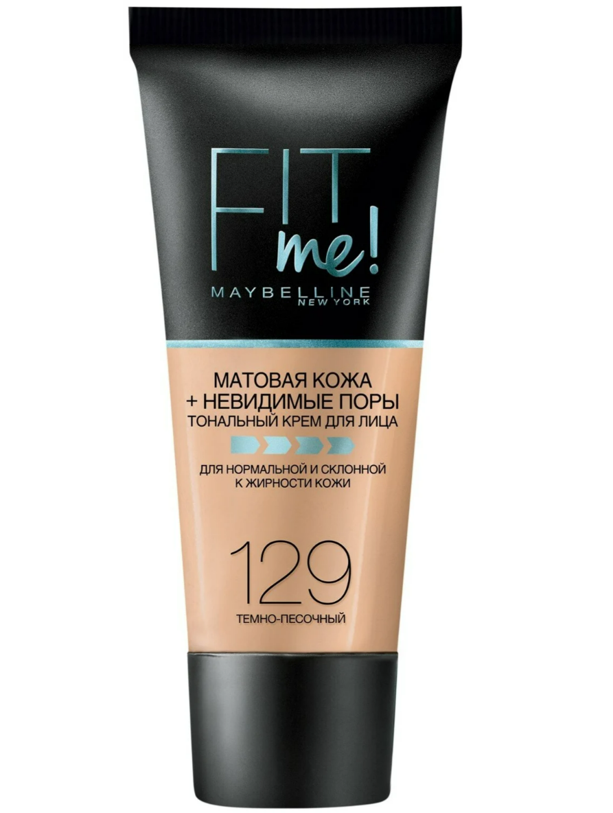 Maybelline New York Тональный крем Fit Me, 30 мл, оттенок: 129 Темно-песочный, 1 шт.