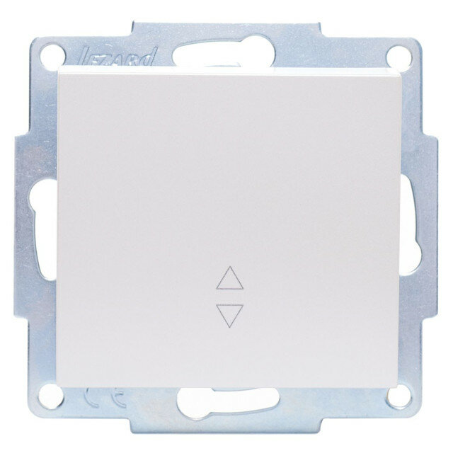 фото Переключатель 1-клавишный lezard vesna проходной жемчужно-белый