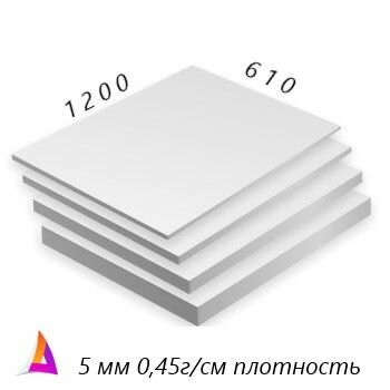 ПВХ пластик 5мм 045г/см 120м х 061м белый Некондиция!