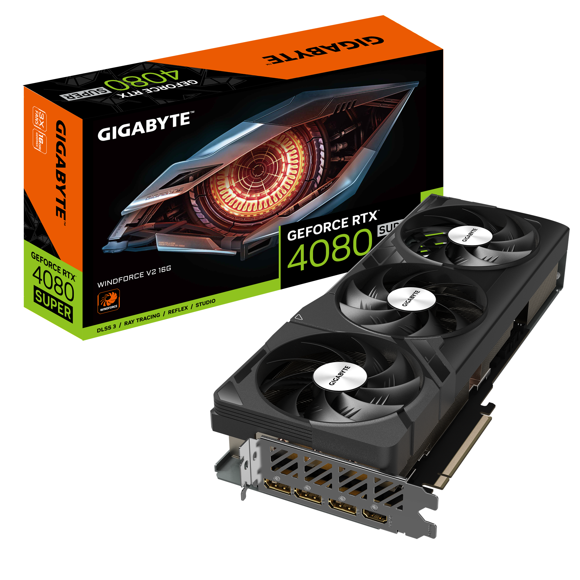 Видеокарта GIGABYTE GeForce RTX 4080 SUPER WINDFORCE 16G