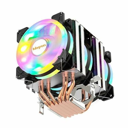 6 тепловых трубок CPU Air Cooler 4 Pin PWM Тихий процессорный вентилятор для Intel LGA 1700 2011 1200 1156 1366 X79 X99 AM3 AM4 PC Radiator рамка крепления кулера процессора intel x79 x99 для 2011 2011v3