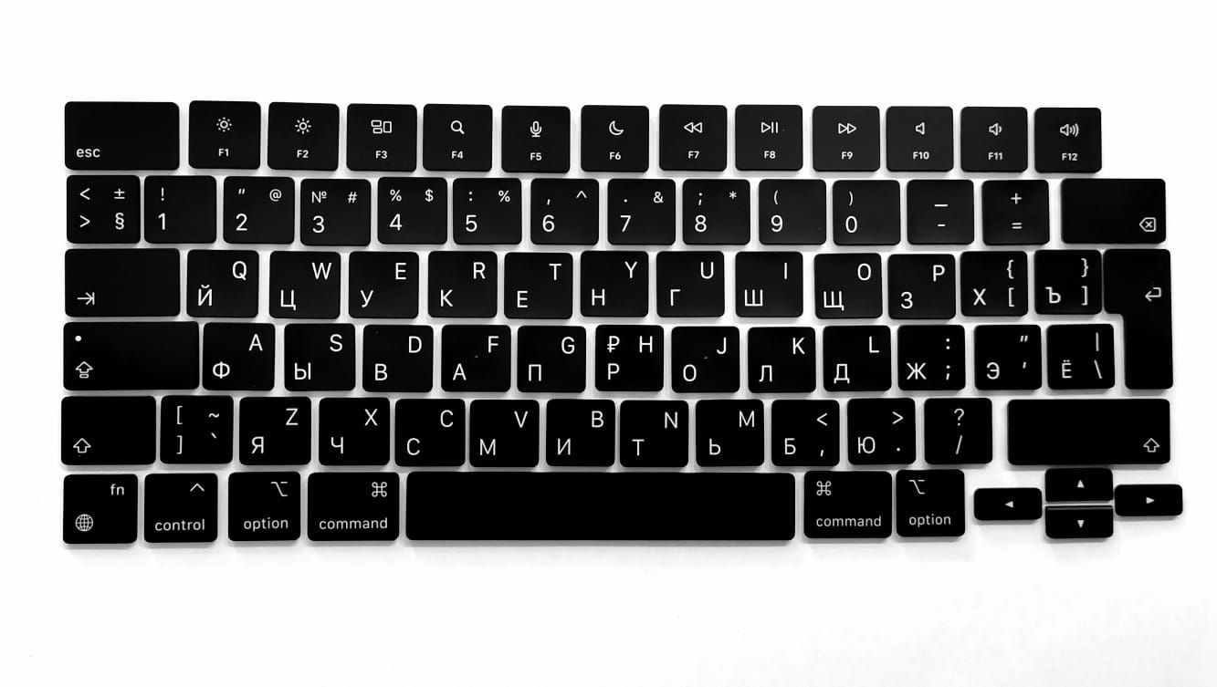Набор клавиш / клавиатура / клавиши / кнопки для MacBook Air 13.6 2022 M2 (A2681), MacBook Air 15 2023 M2 (A2941) Midnight UK-РС /Европейская раскладка, Цвет Синий