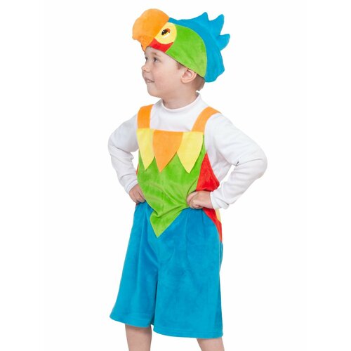 Карнавальный костюм Попугай плюш, детский, размер 92-122 см