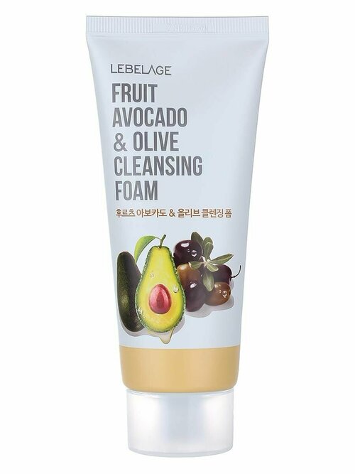 Пенка для лица FRUIT AVOCADO&OLIVE CLEANSING FOAM 100 мл, Lebelage