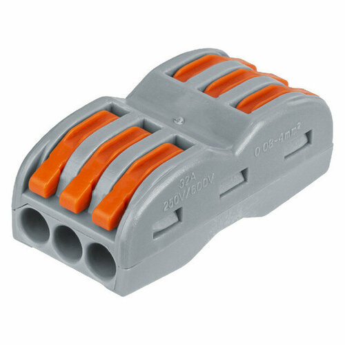 Клемма соединительная navigator ntc-r 6х25кв мм 5шт проходные серый 1408₽