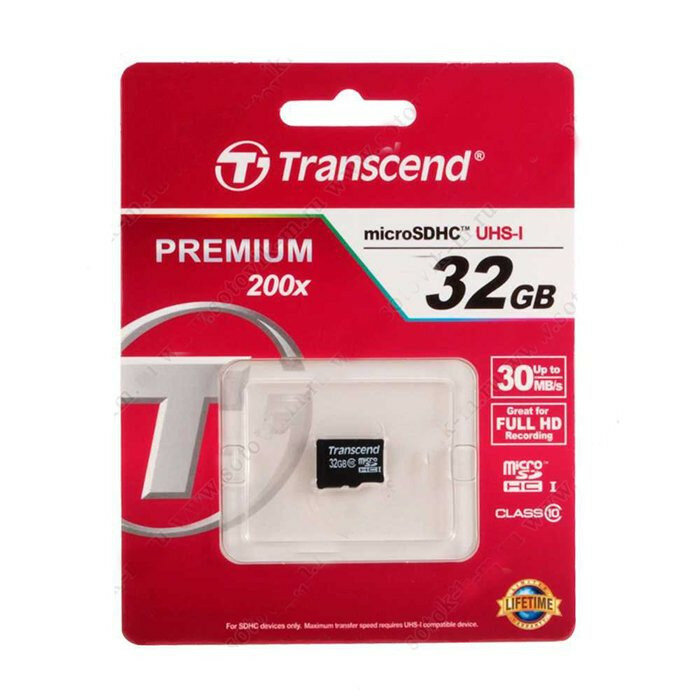 Карта памяти micro SDHC Transcend - фото №3