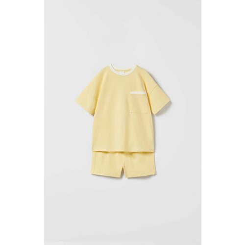 Пижама ZARA HOME, размер 8-9 лет (130 см), желтый пижама zara размер 80 бежевый