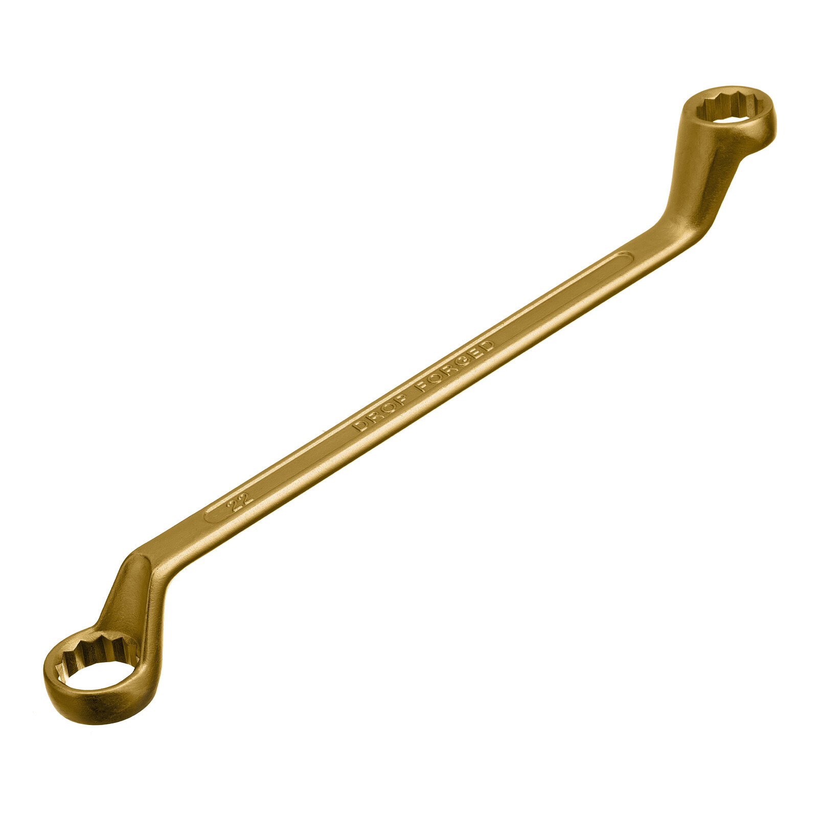 Ключ накидной Сибртех 19 х 22 мм, желтый цинк 14628