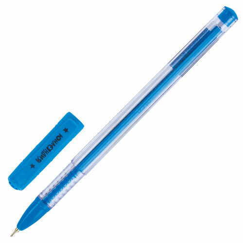 Ручка шариковая масляная юнландия STAR, синяя, корпус прозрачный, 0,7 мм, линия письма 0,35 мм, 143010 упаковка 36 шт.