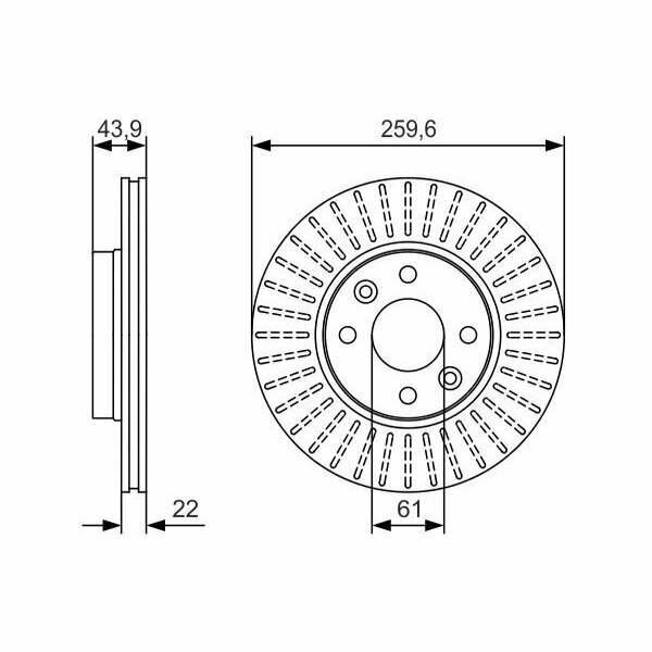 Тормозной диск Bosch - фото №5