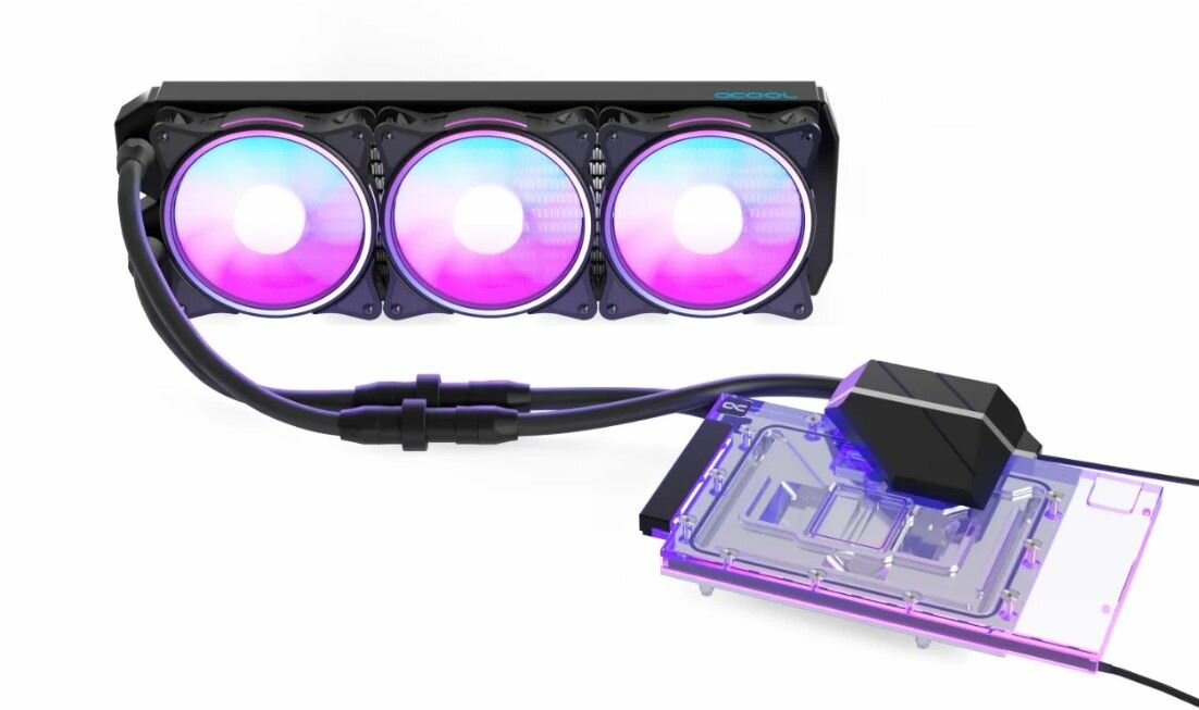 Alphacool Eiswolf 2 AIO — 360 мм RTX 4090 Strix + TUF с задней панелью