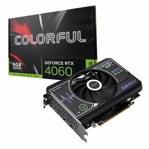 RTX4060 Mini 8GB-V 128-bit GDDR6 DPx3 HDMI 1FAN RTL видеокарта maxsun rtx3060ti terminator 8gb gddr6 256 bit dpx3 hdmi 3fan rtl