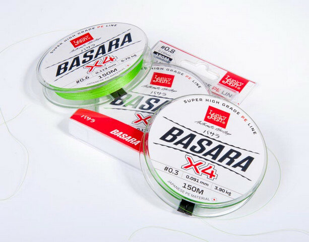 Salmo Леска плетеная (шнур) LUCKY JOHN BASARA LIGHT GREEN (LJ4100-017 (150 м 0,175мм) )