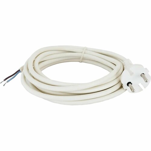 Шнур сетевой без заземления 3 м 10 А цвет белый 800₽