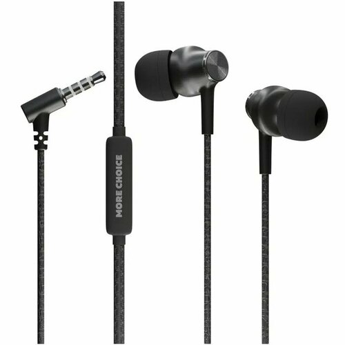 Наушники More Choice G20 микрофон вакуумные 95 дБ 32 Ом 35 мм 11 м черные 722₽