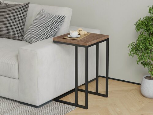 Изображение товара Столик приставной Айсберг Лофт Черный/дуб крафт табак