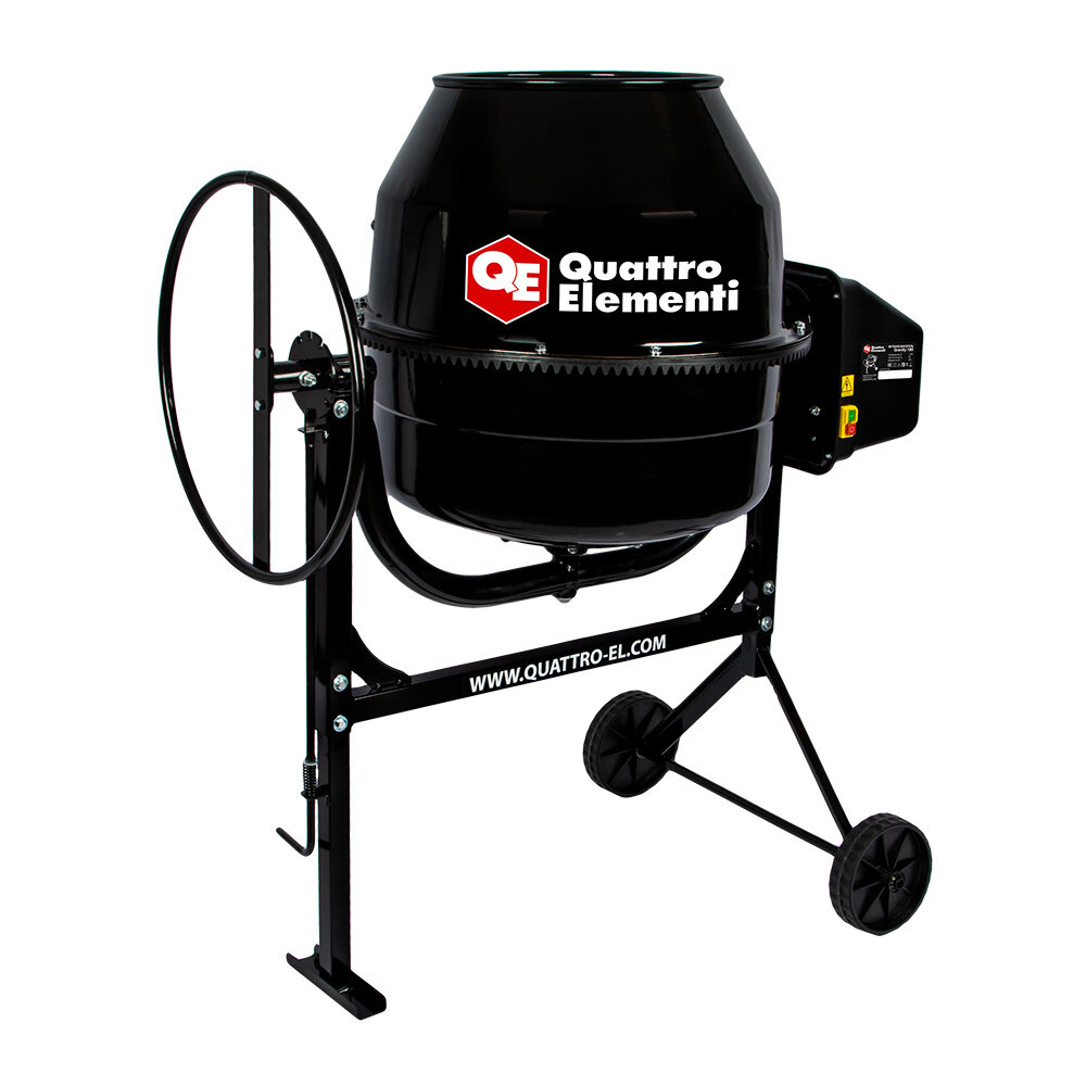 фото Бетоносмеситель QUATTRO ELEMENTI Gravity 180 (700 Вт, 180л, 27об/м, замес 90л, полиамидный венец), шт