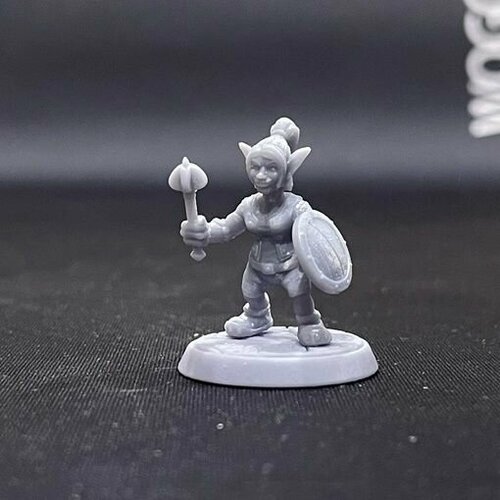 Миниатюра для настольной игры / Гоблин #9 (Warcraft) Масштаб 32мм (не высота)