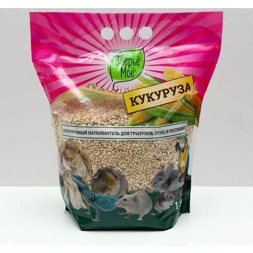Наполнитель кукурузный Зверье мое 15 кг 757₽