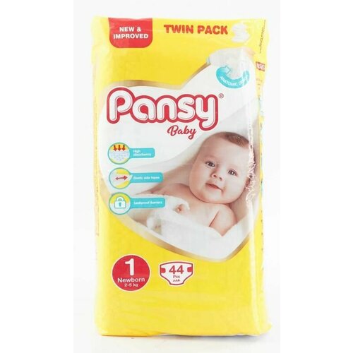 Pansy Baby Детские подгузники, twin newborn 2-5 кг, 44 шт/уп