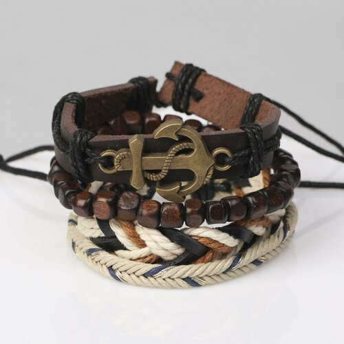 Браслет Innuendo, 1 шт., размер one size, коричневый