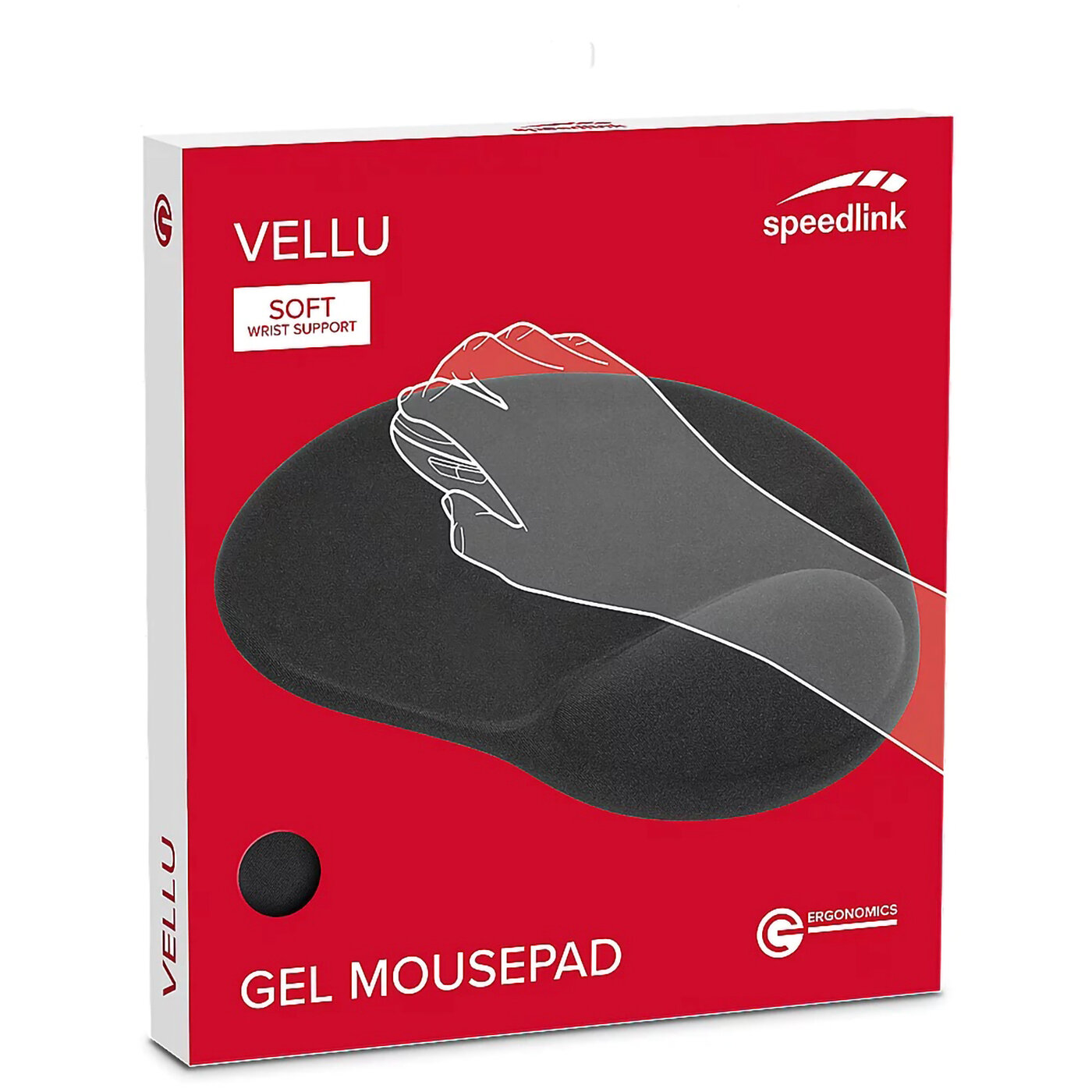 Коврик для мыши Vellu Gel, Small, черный [sl-620802-bk] Noname - фото №4