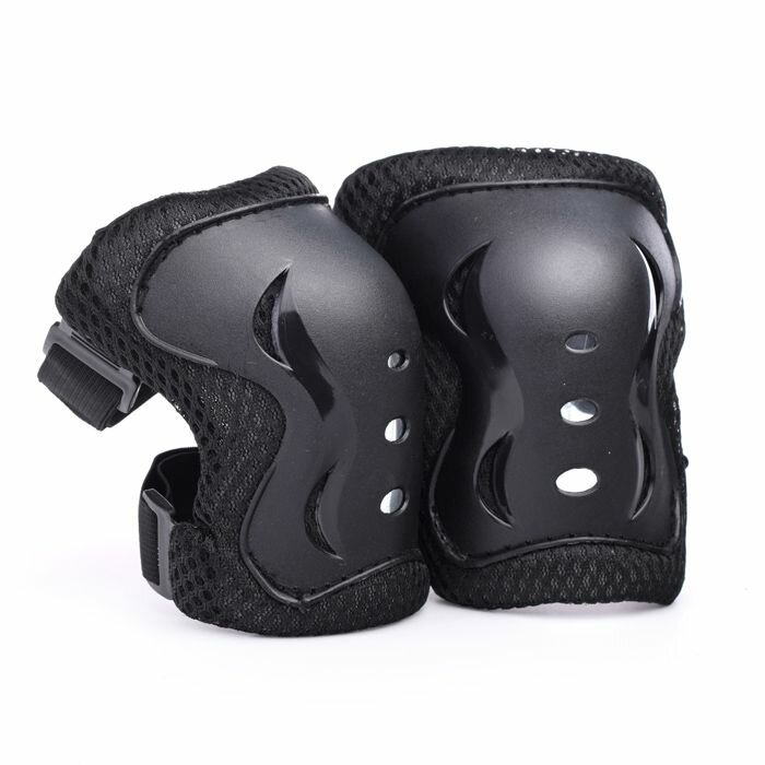 Комплект защиты для катания черный илизиум спорт шлем наколенники налокотники защита запястья для роликов скейта самоката