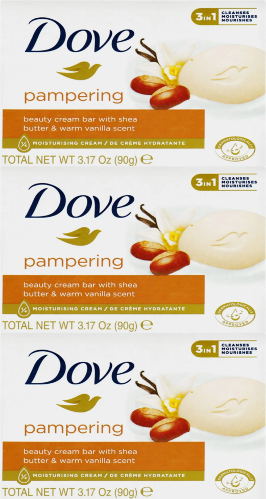 Крем-мыло Dove Масло Ши и ваниль, 3 шт по 135 г