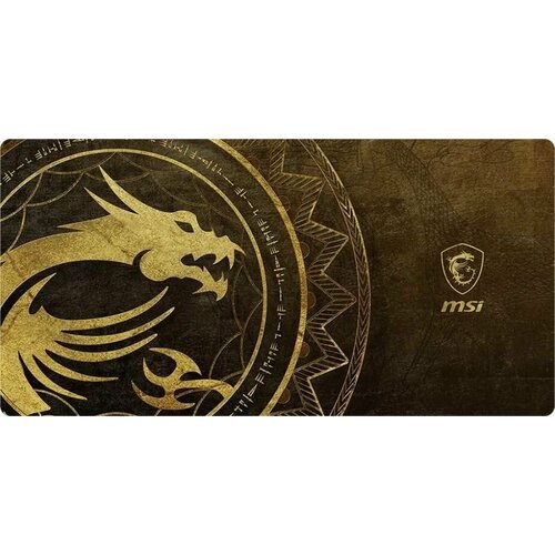 Коврик для мыши MSI Agility GD80 Dragon Tiamat (3XL) золотистый/рисунок, шелк, 1200х600х3мм [j02-vxxxx14-eb9]