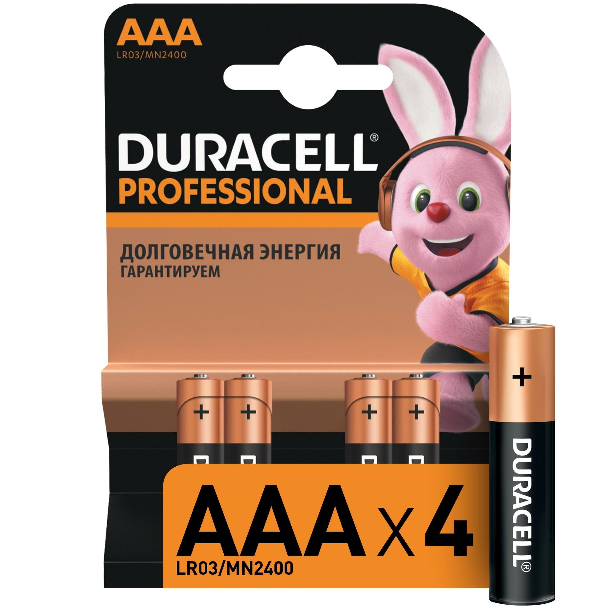 Батарейка DURACELL Professional ААA/LR03 бл/4шт