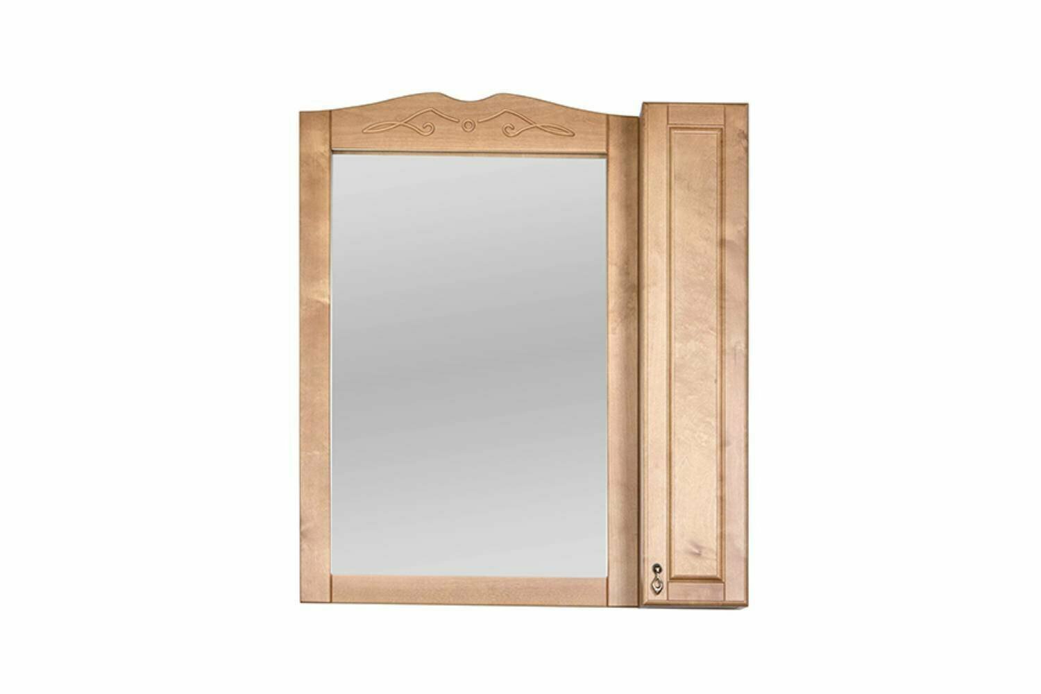 Зеркальный шкаф для ванной Orange Классик F7-85ZS2 с подсветкой, тик