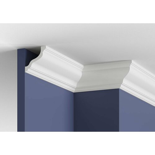 Плинтус потолочный Mallers light MC127 84х84мм 2 метра дюрополимер