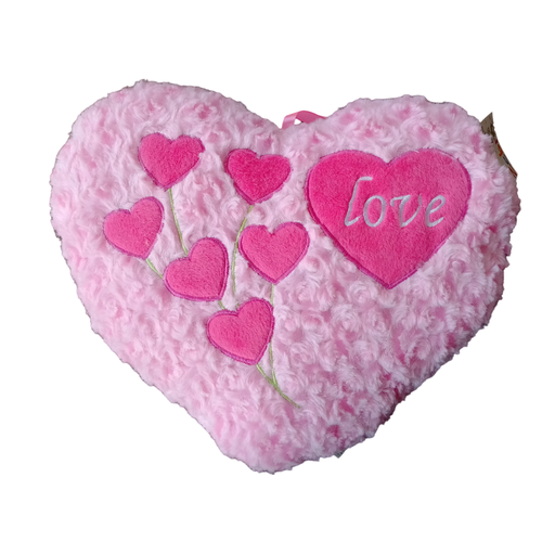 Подушка-сердце Love, 40 см, розовый искусственный мех рождественский декор декоративная подушка черная белая клетка клетчатая подушка наволочки для дома дивана стула декоративные наволоч