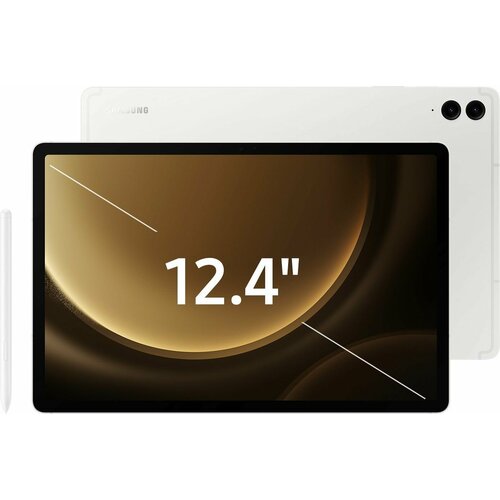 Планшет Samsung Galaxy Tab S9 FE+ 5G 12/256 ГБ серебристый+ стилус