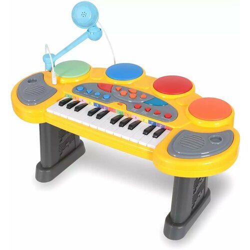WB RC Синтезатор 6634-WB, свет/звук, в/к детское пианино с микрофоном синтезатор караоке микрофон музыкальное пианино музыкальный инструмент пианино синтезатор игрушки