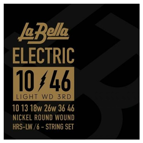 Струны для электрогитары La Bella Hard Rockin Steel Light HRS-LW 10-46