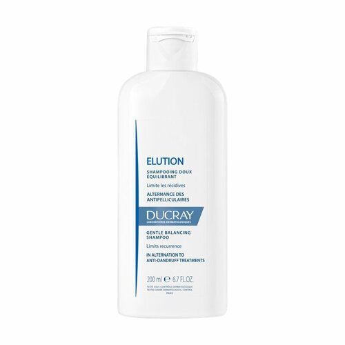 Шампунь Ducray Hair Care Элюсьон Мягкий балансирующий шампунь, Elution Rebalancing Shampoo, 200 мл ducray мягкий балансирующий шампунь элюсьон 200 мл ducray перхоть