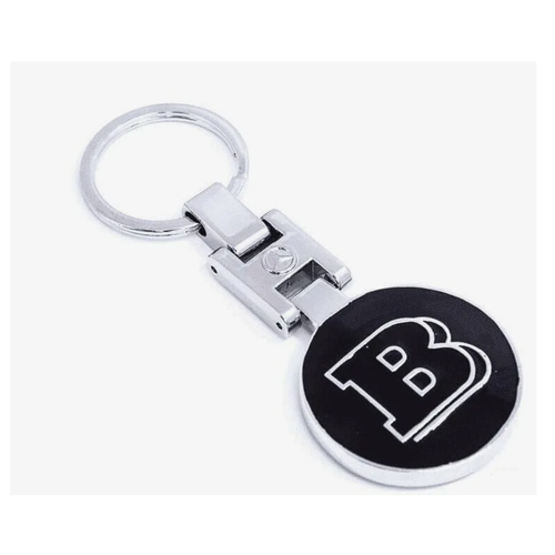 фото Брелок mgs-tuning брелок brabus круглый металлический на ключ mercedes, глянцевая фактура, mercedes, серебряный, черный